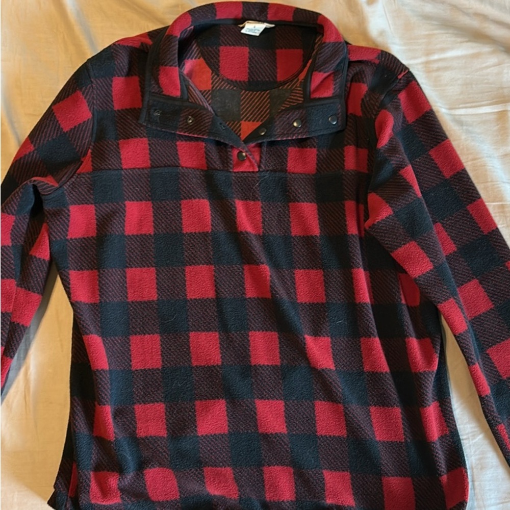 Duluth Trading Co Red and Black Plaid Jacket